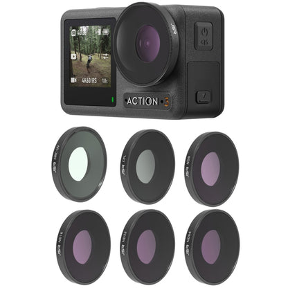 JSR 4 in 1 UV CPL ND8 ND16 ND32 ND64 Lens Filter For DJI Osmo Action 3, 6 in 1