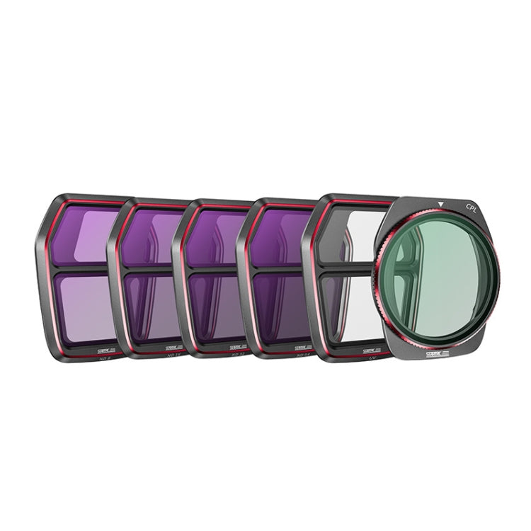 For DJI Air 3S STARTRC 6 in 1 ND8 ND16 ND32 ND64 UV CPL Lens Filter, ND8 ND16 ND32 ND64 UV CPL