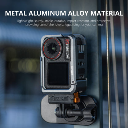 For DJI Osmo Action 5 Pro STARTRC Metal Cage Expansion Adapter Frame with Cold Shoe, For DJI Osmo Action 5 Pro