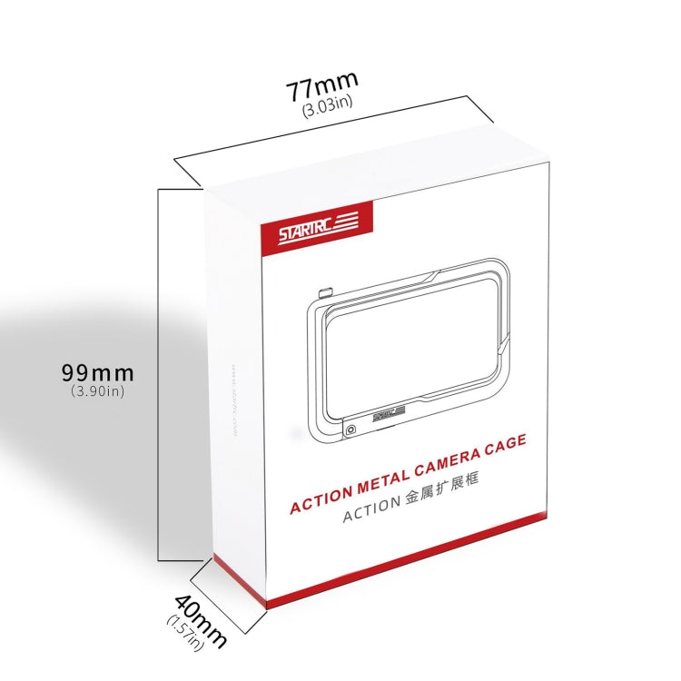 For DJI Osmo Action 5 Pro STARTRC Metal Cage Expansion Adapter Frame with Cold Shoe, For DJI Osmo Action 5 Pro