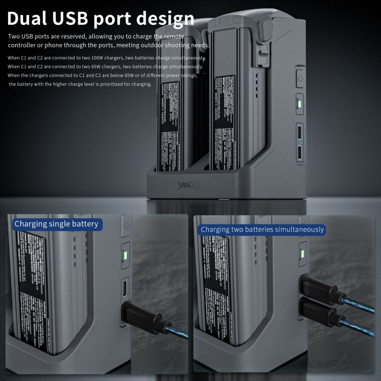 For DJI Air 3S / 3 Two-way Charging Butler Battery Charger, For DJI Air 3S / 3