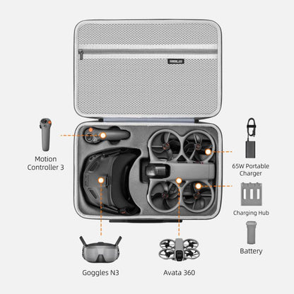 For DJI Avata 360 STARTRC Upgraded Shoulder PU Storage Bag Motion-Sensing Fly Kit Handbag, For DJI Avata 360