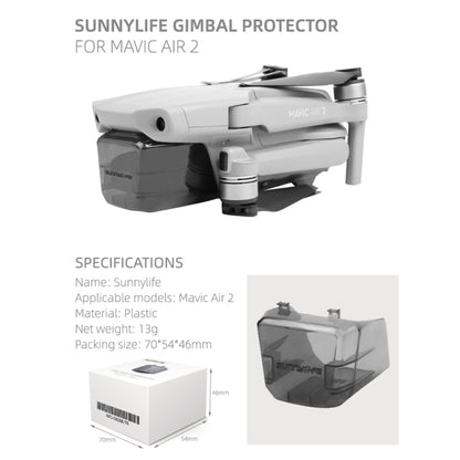 Sunnylife For DJI Mavic Air 2 Camera Lens Protective Cover Hood, For DJI Mavic Air 2