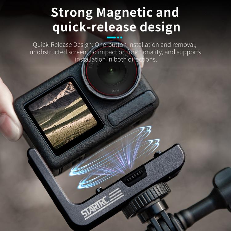 For DJI Osmo Action 5 Pro / 4 / 3 STARTRC L-shaped Magnetic Quick Release Bracket, For DJI Osmo Action 5 Pro / 4 / 3