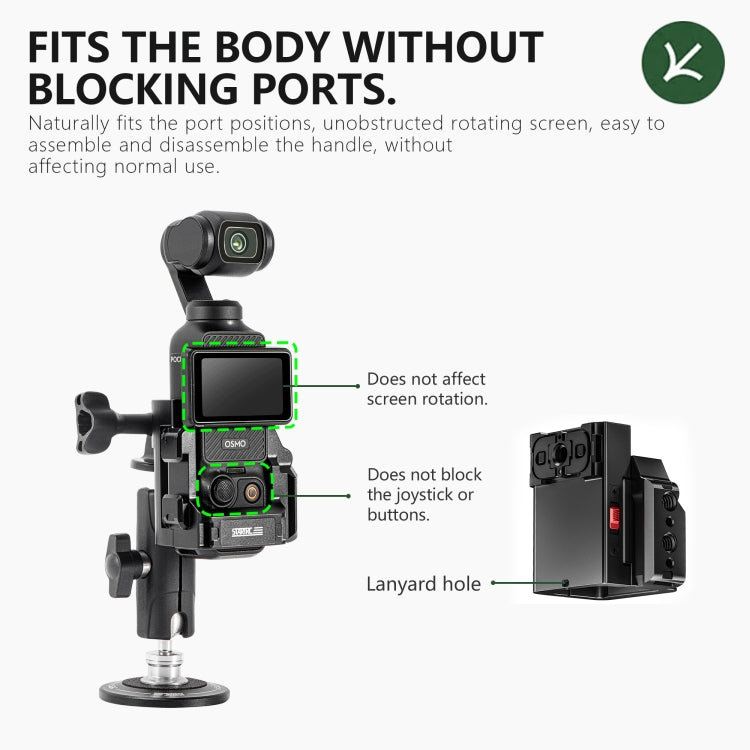 For DJI OSMO Pocket 3 STARTRC Metal Protection Frame Cage Expansion Adapter Bracket, For DJI OSMO Pocket 3 Metal Protection Frame