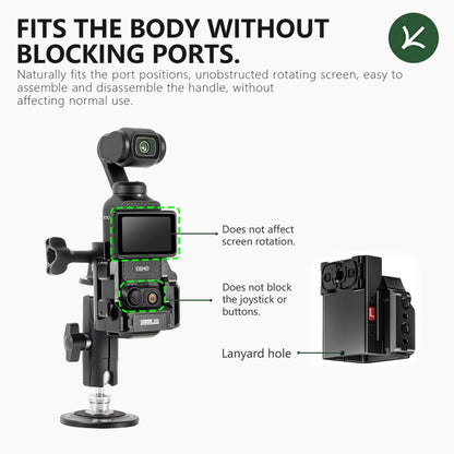 For DJI OSMO Pocket 3 STARTRC Metal Protection Frame Cage Expansion Adapter Bracket, For DJI OSMO Pocket 3 Metal Protection Frame