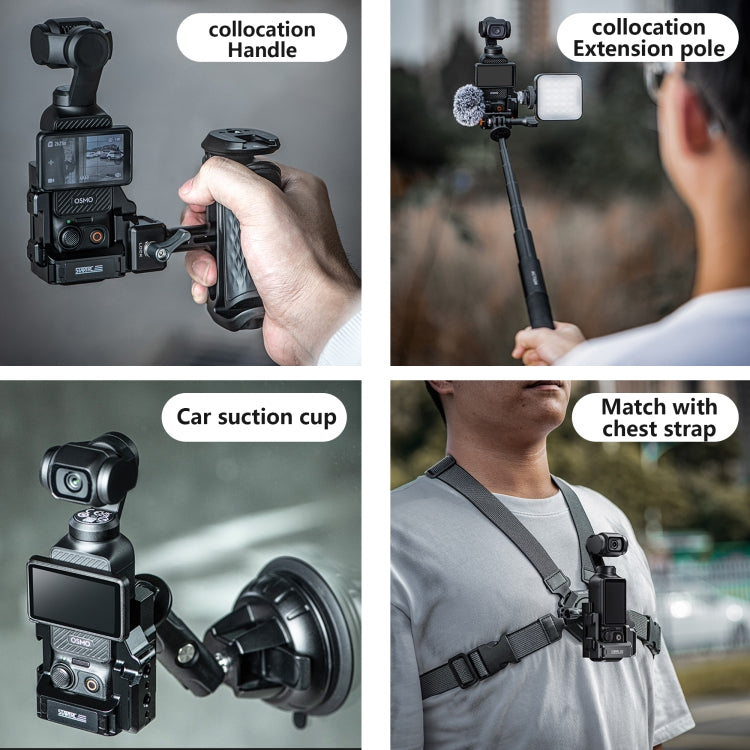 For DJI OSMO Pocket 3 STARTRC Metal Protection Frame Cage Expansion Adapter Bracket, For DJI OSMO Pocket 3 Metal Protection Frame