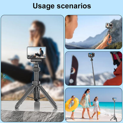 VT-09 Magnetic Handheld Selfie Stick Mini Desktop Telescopic Tripod for DJI Action 5 Pro / 4 / 3, VT-09