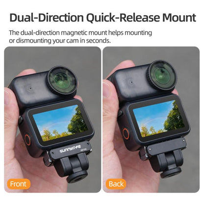 For DJI Osmo 360 Sunnylife Dual-Direction Magnetic Quick Release Adapter Mount, AD109 For DJI Osmo 360