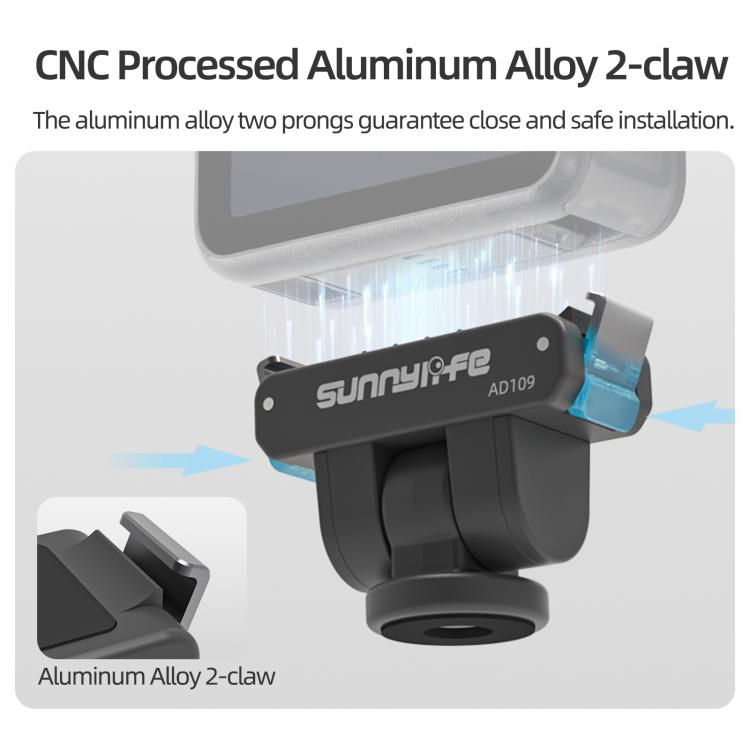 For DJI Osmo 360 Sunnylife Dual-Direction Magnetic Quick Release Adapter Mount, AD109 For DJI Osmo 360