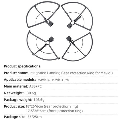 For DJI Mavic 3 / 3 Pro BRDRC Drone Propeller Protective Guard Anti-collision Ring, For DJI Mavic 3 / 3 Pro