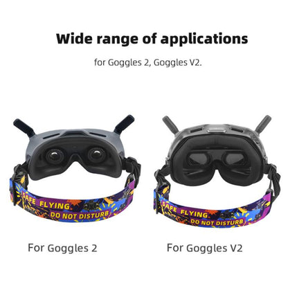 BRDRC Colorful Graffiti Headband Fixed Strap For DJI Aavta Goggles 2 / FPV Goggles V2