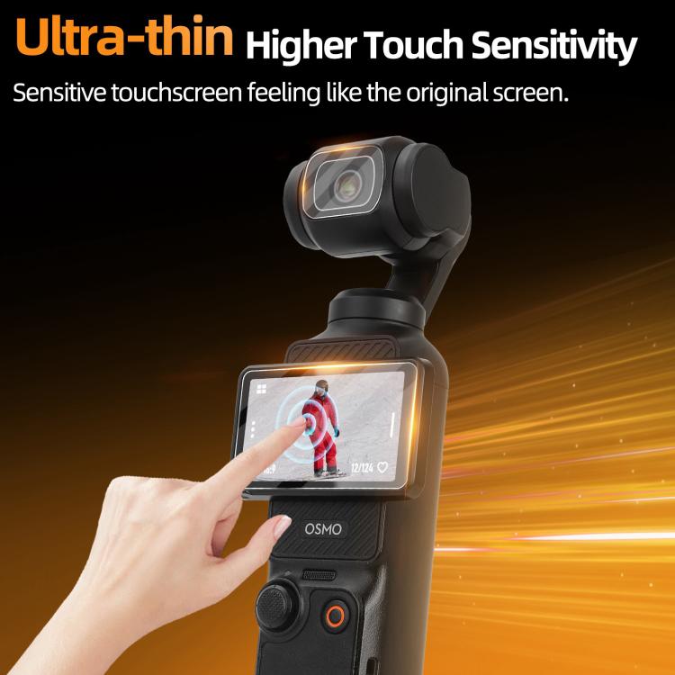 For DJI Osmo Pocket 3 Sunnylife Lens Screen Protector AR Anti-reflection Tempered Glass Film with Film Locator, Lens Screen Protector