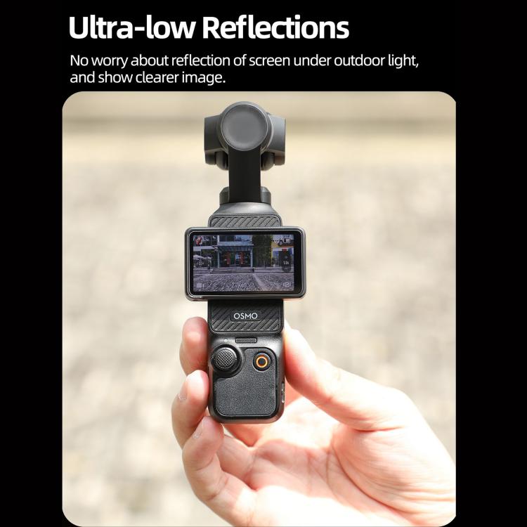 For DJI Osmo Pocket 3 Sunnylife Screen Protector AR Anti-reflection Tempered Glass Film with Film Locator, Screen Protector