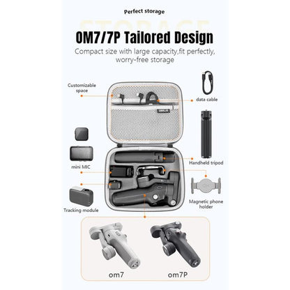 For DJI Osmo Mobile 7 / 7 Pro STARTRC Portable Shockproof Waterproof PU Case Bag, For DJI Osmo Mobile 7 / 7P PU