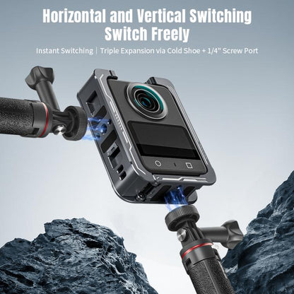 For DJI Osmo 360 STARTRC Metal Cage Frame with Cold Shoe, For DJI Osmo 360