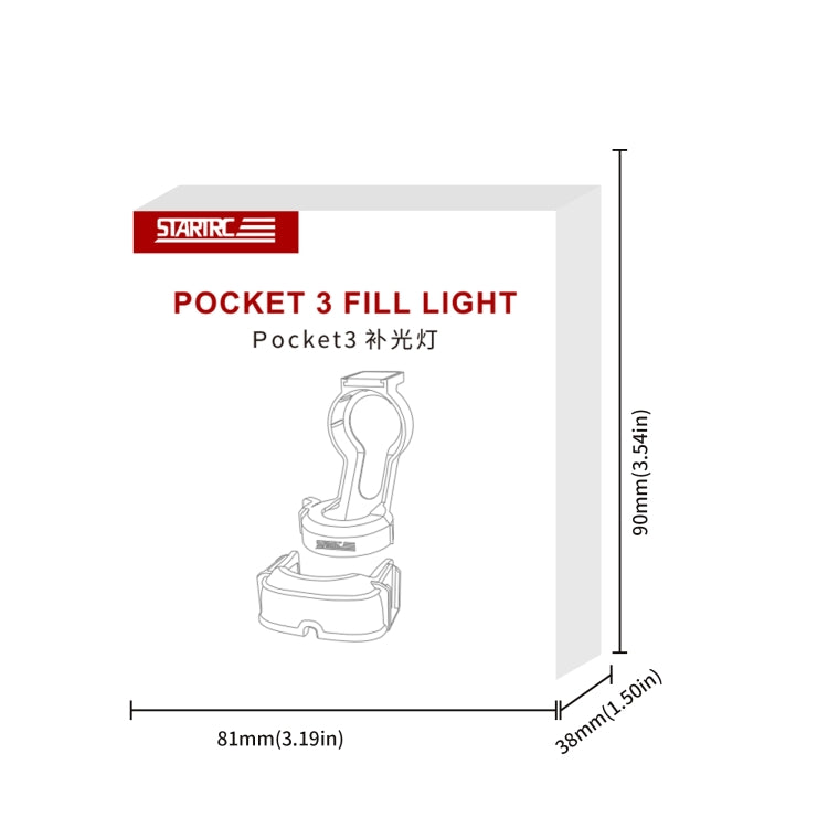 For DJI Pocket 3 STARTRC Cat-ears Magnetic Fill Light  with Holder Clip Kit, Fill Light with Holder Clip