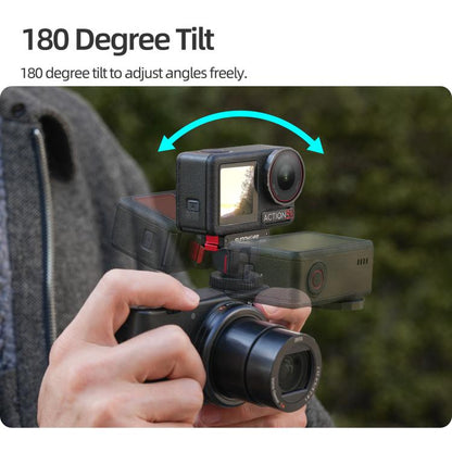 Sunnylife AD118 Sunnylife Cold Shoe Magnetic Quick Release Adapter Mount 1/4 180 Tilt Adjustable Selfie Stick Adapter Stand For DJI Osmo 360 / Action 5 Pro / 4 / 3, AD118 For DJI Osmo 360 / Action 5 Pro