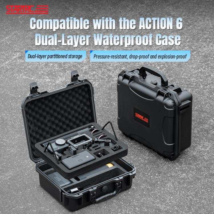 For DJI Osmo Action 6 STARTRC Waterproof EVA ABS Dual-layer Suitcase Storage Box, For DJI Osmo Action 6