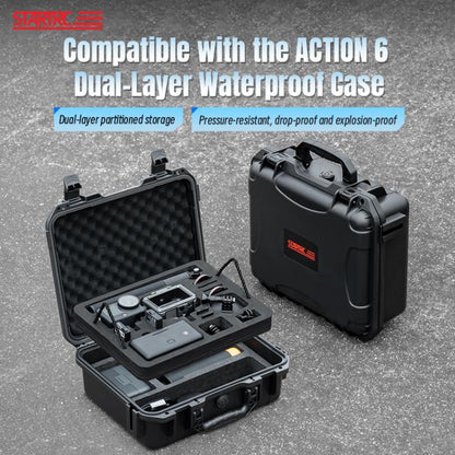 For DJI Osmo Action 6 STARTRC Waterproof EVA ABS Dual-layer Suitcase Storage Box, For DJI Osmo Action 6