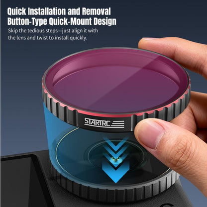 For DJI Osmo Action 6 STARTRC 4 in 1 CPL ND8 ND16 ND32 Camera Lens Filter, For DJI Osmo Action 6