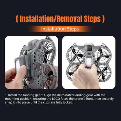 For DJI Neo 2 STARTRC LED Light Heightened Landing Gear Training Rack, For DJI Neo 2
