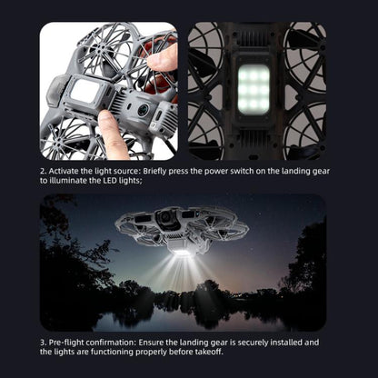 For DJI Neo 2 STARTRC LED Light Heightened Landing Gear Training Rack, For DJI Neo 2