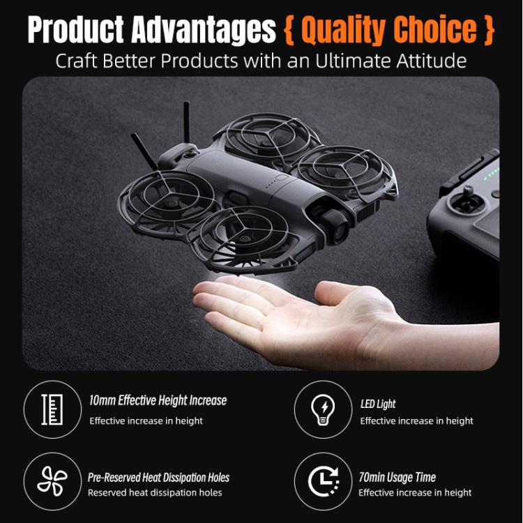 For DJI Neo 2 STARTRC LED Light Heightened Landing Gear Training Rack, For DJI Neo 2