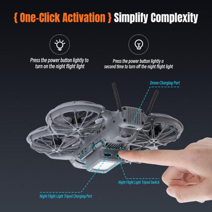 For DJI Neo 2 STARTRC LED Light Heightened Landing Gear Training Rack, For DJI Neo 2