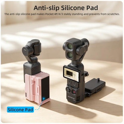 For DJI Osmo Pocket 4P / 4 Sunnylife Handheld Magnetic Mount with Filter Box Tabletop Base Bracket Angles Adjustable Holder, OP4-ZJ185