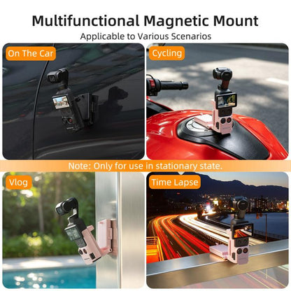 For DJI Osmo Pocket 4P / 4 Sunnylife Handheld Magnetic Mount with Filter Box Tabletop Base Bracket Angles Adjustable Holder, OP4-ZJ185