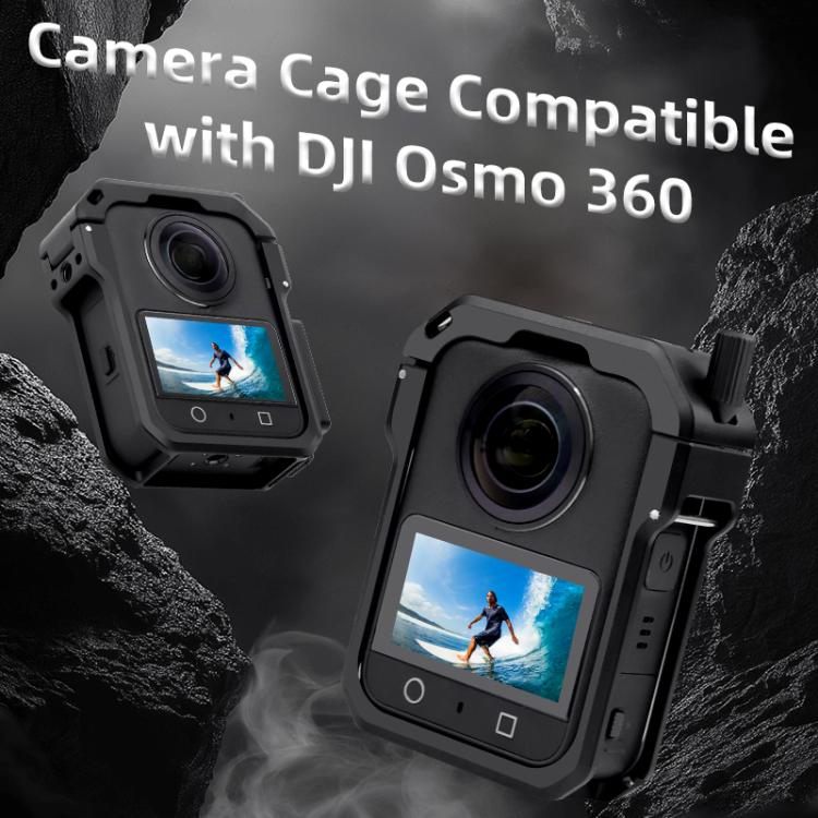 For DJI Osmo 360 YELANGU Metal Protective Cage Expansion Frame with Horizontal Mount Base, For DJI Osmo 360 Cage with Horizontal Mount Base