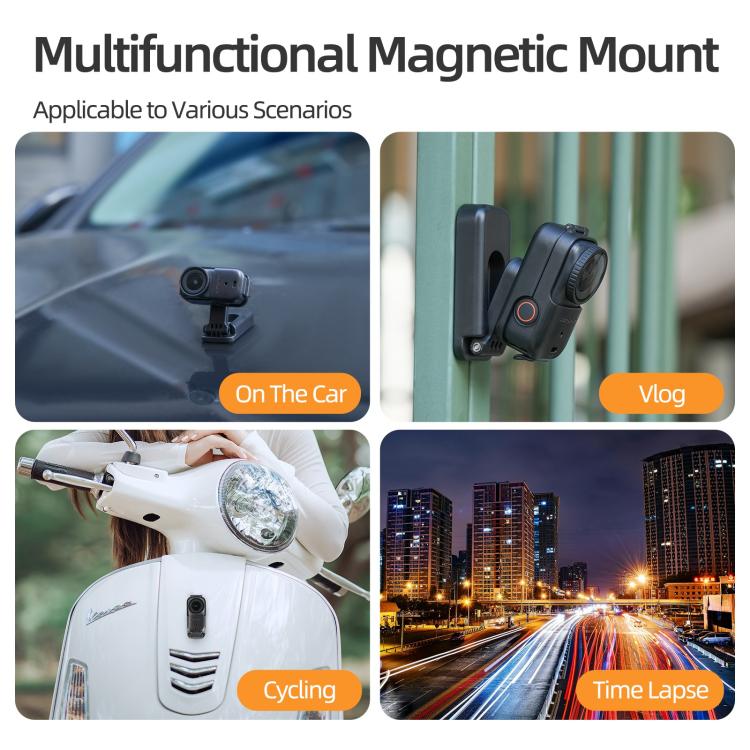 For DJI Osmo Nano Sunnylife Magnetic Mount 360 Degreee Rotation Angles Adjustable Tabletop Base Bracket, Magnetic Mount