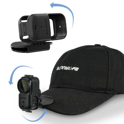 For DJI Osmo Nano Sunnylife Baseball Hat Clip Mount Baseball Cap Clamp Quick Release Mount Camera POV Vlog Holder, Cap Clamp