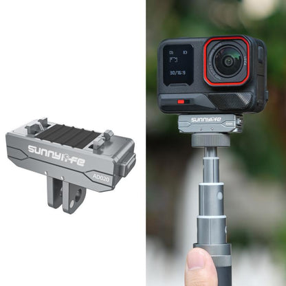 Sunnylife Metal Magnetic Quick Release Adapter Mount Action Camera Foldable Cam Stand 1/4 Adapter for Insta360 X5 / Ace / Ace Pro 2 / 1, AD020 For Insta360 X5 / Ace / Ace Pro 2 / 1