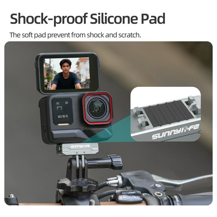 Sunnylife Metal Magnetic Quick Release Adapter Mount Action Camera Foldable Cam Stand 1/4 Adapter for Insta360 X5 / Ace / Ace Pro 2 / 1, AD020 For Insta360 X5 / Ace / Ace Pro 2 / 1