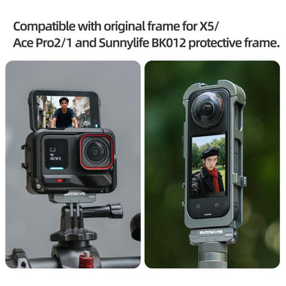 Sunnylife Metal Magnetic Quick Release Adapter Mount Action Camera Foldable Cam Stand 1/4 Adapter for Insta360 X5 / Ace / Ace Pro 2 / 1, AD020 For Insta360 X5 / Ace / Ace Pro 2 / 1