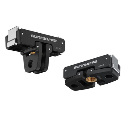 For DJI Osmo 360 Sunnylife Dual-Direction Magnetic Mount Quick-Release 1/4 Screw Foldable 2-prong Design Adapter Mount, AD107 For DJI Osmo 360
