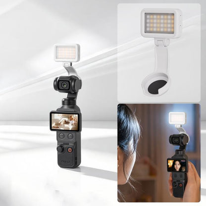 For DJI Osmo Pocket 4 Sunnylife Magnetic LED Video Light Adjustable Fill Light Tri-Color Dimmable Portable Fill Lamp