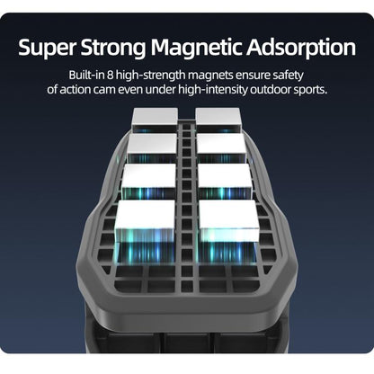 Sunnylife Magnetic Quick-Release Backpack Clip Action Camera Clamp Vertical-Horizontal Mount for DJI Osmo 360 / Action 5 Pro / 4 / 3 / 2