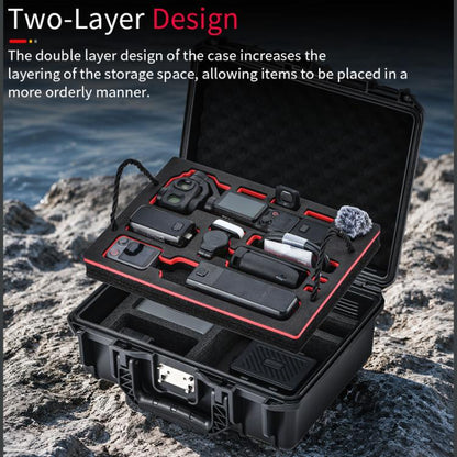 For DJI Osmo Pocket 4P STARTRC TSA Combination Lock Waterproof Dual-layer Suitcase Storage Box, For DJI Osmo Pocket 4P