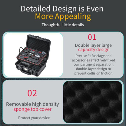 For DJI Osmo Pocket 4P STARTRC TSA Combination Lock Waterproof Dual-layer Suitcase Storage Box, For DJI Osmo Pocket 4P