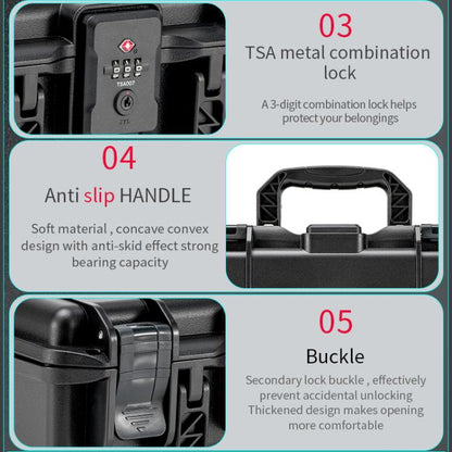 For DJI Osmo Pocket 4P STARTRC TSA Combination Lock Waterproof Dual-layer Suitcase Storage Box, For DJI Osmo Pocket 4P