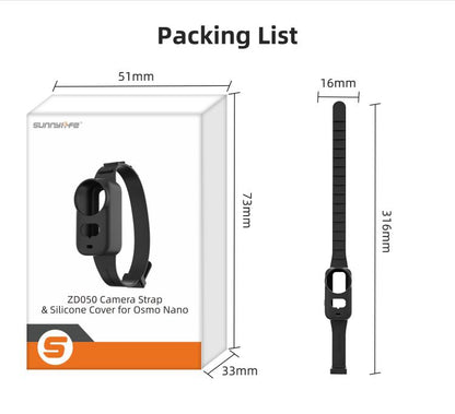 For DJI Osmo Nano Sunnylife Wristband Expansion Band Silicone Protective Cover Backpack Bicycle Strap Cat Collar, For DJI Osmo Nano Body Cover