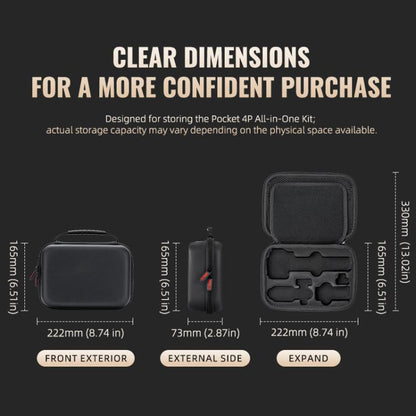 For DJI Osmo Pocket 4P STARTRC Portable Carrying Case Molded All-round Set Storage Bag, For DJI Osmo Pocket 4P