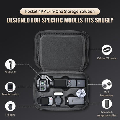 For DJI Osmo Pocket 4P STARTRC Portable Carrying Case Molded All-round Set Storage Bag, For DJI Osmo Pocket 4P