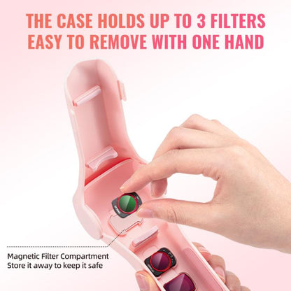 For DJI Osmo Pocket 4 STARTRC Storage Box Protective Case Flip Cover, For DJI Osmo Pocket 4 Pink
