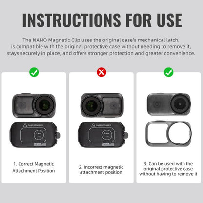 For DJI Osmo Nano STARTRC Backpack Clip Adjustable Action Camera Clamp Quick-Release Mount, Backpack Clip For DJI Osmo Nano
