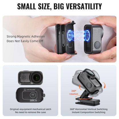 For DJI Osmo Nano STARTRC Backpack Clip Adjustable Action Camera Clamp Quick-Release Mount, Backpack Clip For DJI Osmo Nano