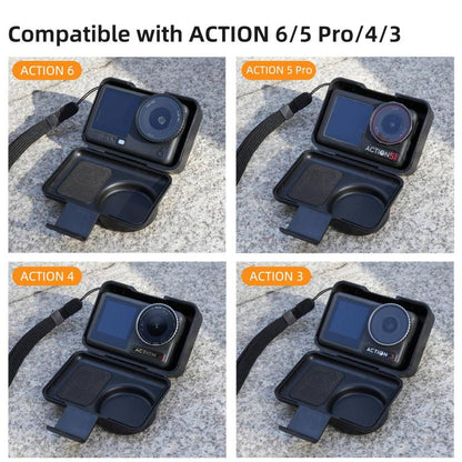 Sunnylife Portable Protective Cover Shock-proof Dust-proof Storage Box with Lanyard for DJI Osmo Action 6 / 5 Pro / 4 / 3, For DJI Osmo Action 6 / 5 Pro / 4 / 3